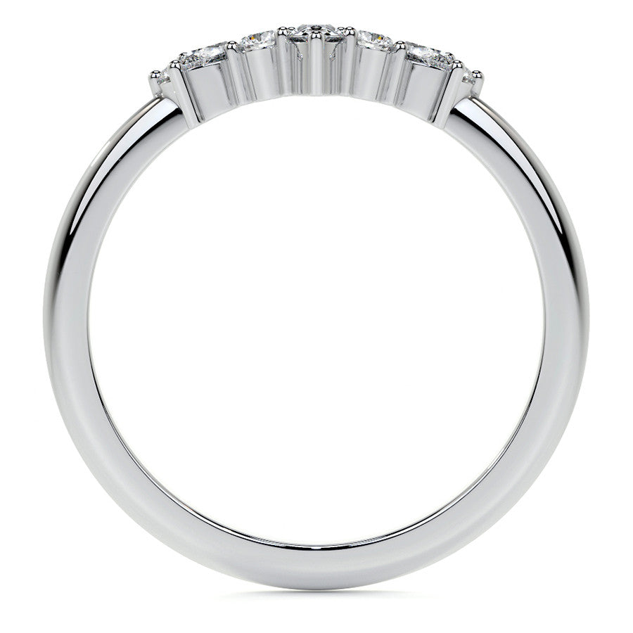 Oval Moissanite Engagement Ring with Graduated Accents
