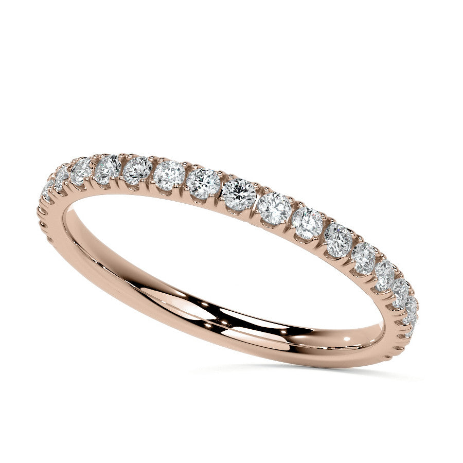 Round Accented Tulip Moissanite Engagement Ring