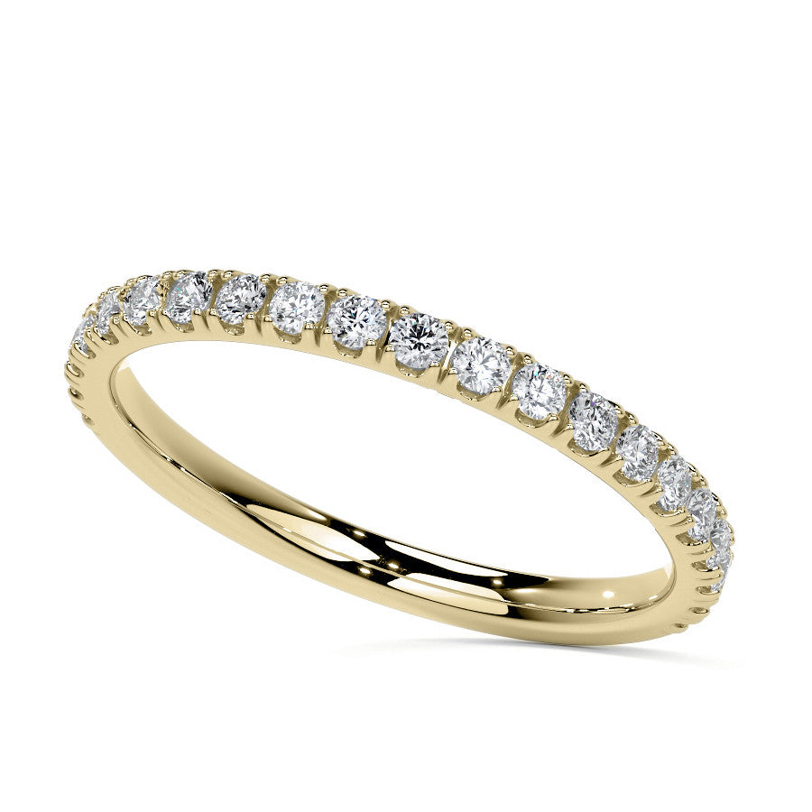 Round Accented Tulip Moissanite Engagement Ring