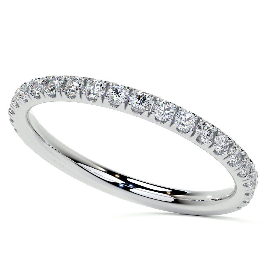 Geometric Halo Oval Moissanite Cathedral Engagement Ring