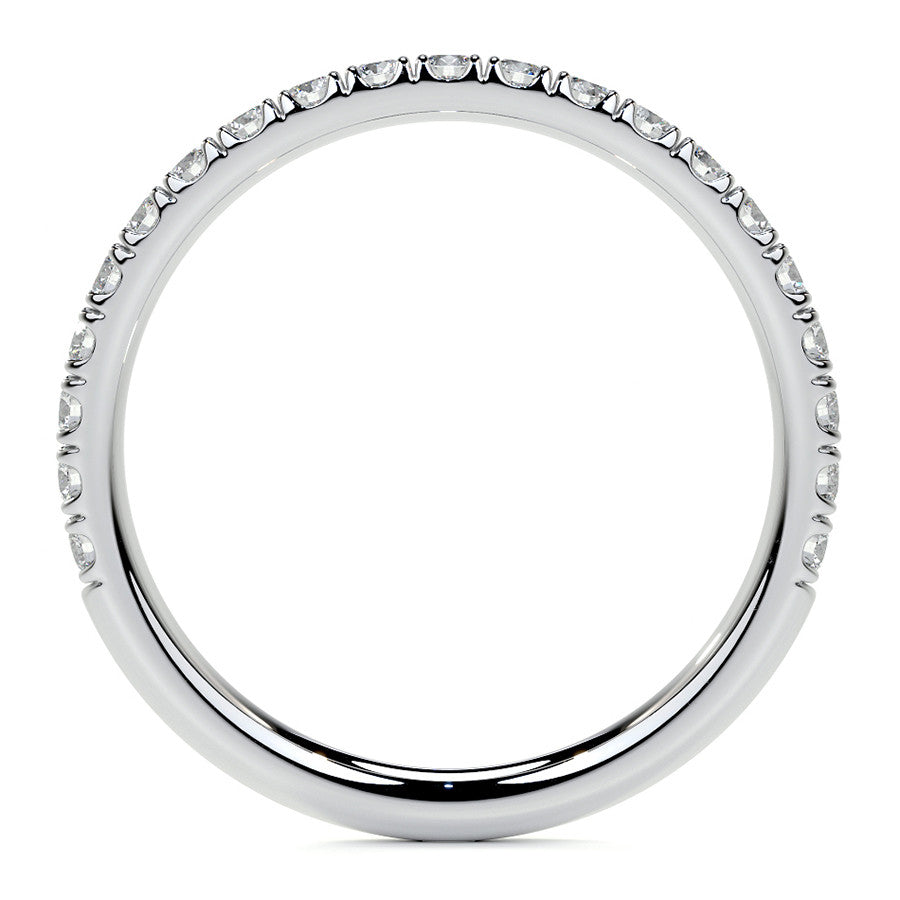 Geometric Halo Oval Moissanite Cathedral Engagement Ring