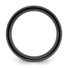 Black Zirconium Polished with Black Carbon Fiber Inlay 8mm Band