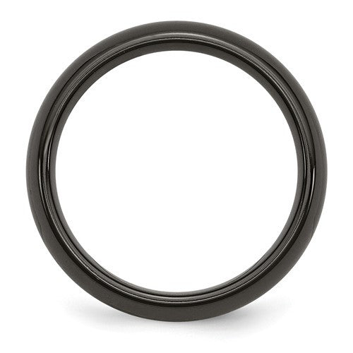 Titanium Black Ti Polished 6mm Band