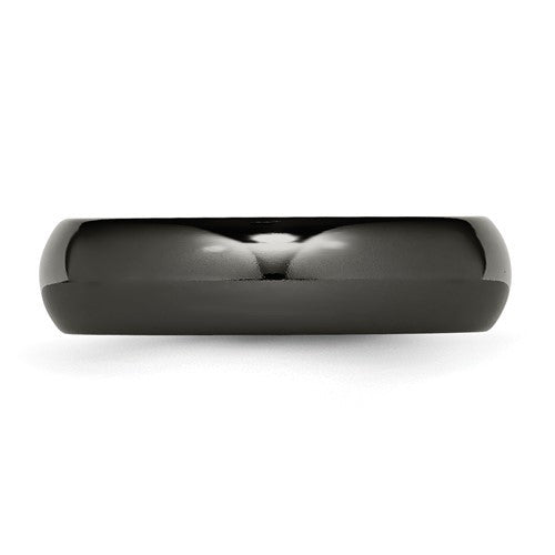 Titanium Black Ti Polished 6mm Band