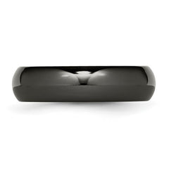 Titanium Black Ti Polished 6mm Band