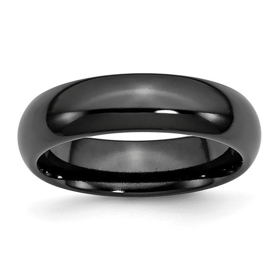Titanium Black Ti Polished 6mm Band