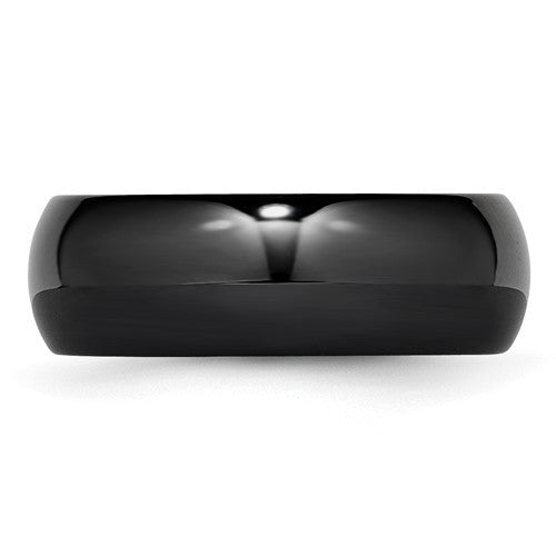 Black Ceramic 8mm Polished Band