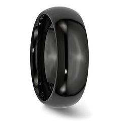 Black Ceramic 8mm Polished Band