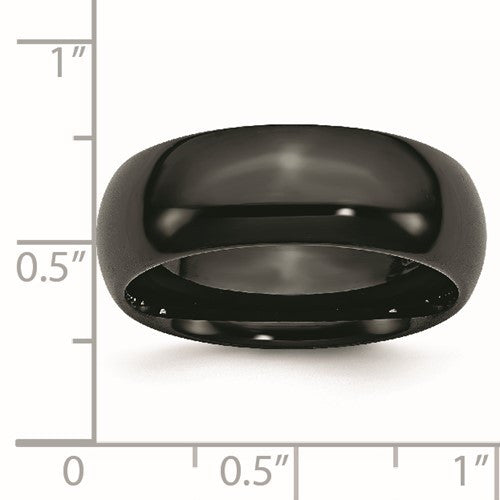 Black Ceramic 8mm Polished Band
