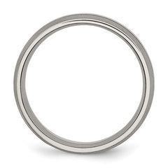 Titanium Brushed and Polished 8mm Grooved Band