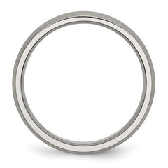 Titanium Brushed and Polished 6mm Grooved Band