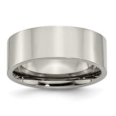 Titanium Polished 8mm Flat Band