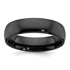 Black Zirconium Polished 6mm Band