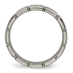 Titanium Brushed and Polished 5mm Grooved Band