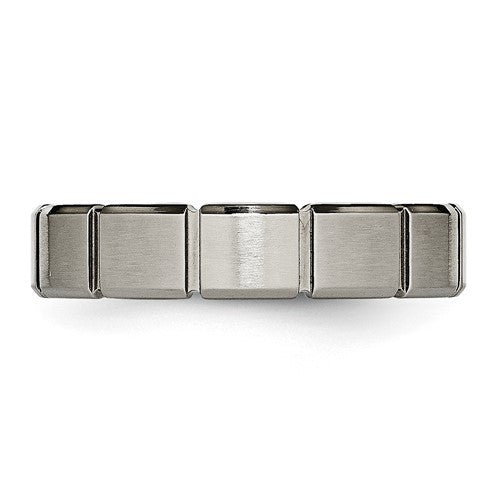Titanium Brushed and Polished 5mm Grooved Band