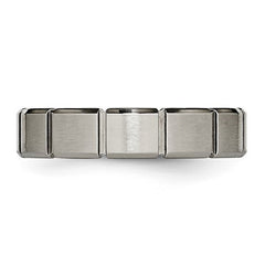 Titanium Brushed and Polished 5mm Grooved Band