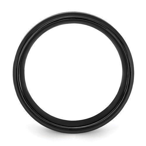 Black Titanium with Black and Blue Carbon Fiber Inlay 8mm Band