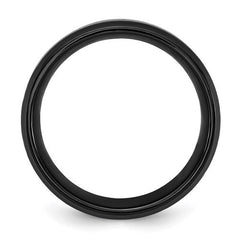Black Titanium with Black and Blue Carbon Fiber Inlay 8mm Band