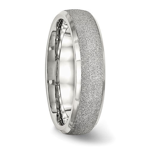 Stainless Steel Polished Laser Cut 6mm Band
