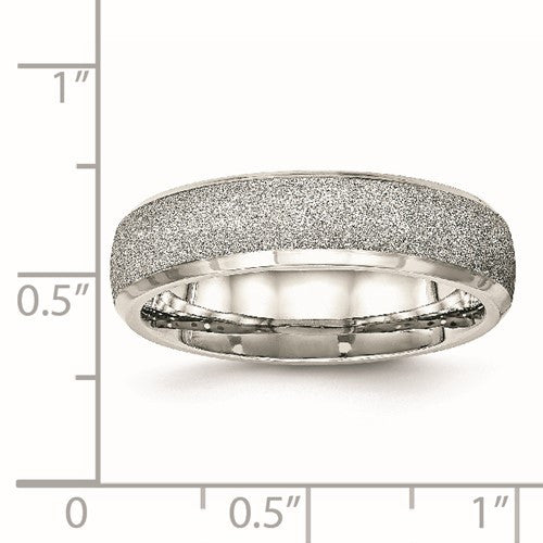 Stainless Steel Polished Laser Cut 6mm Band