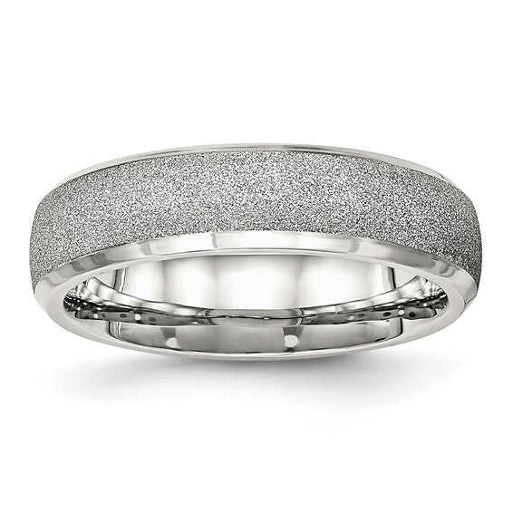 Stainless Steel Polished Laser Cut 6mm Band
