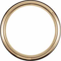 18K Yellow Gold and Black PVD Tungsten 6mm Beveled-Edge Band