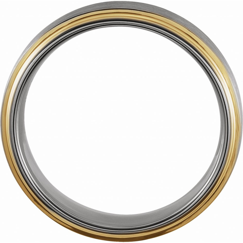 18K Yellow Gold PVD Tungsten 5mm Band
