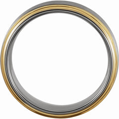 18K Yellow Gold PVD Tungsten 5mm Band