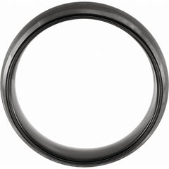 Black PVD Tungsten 6mm Beveled-Edge Band