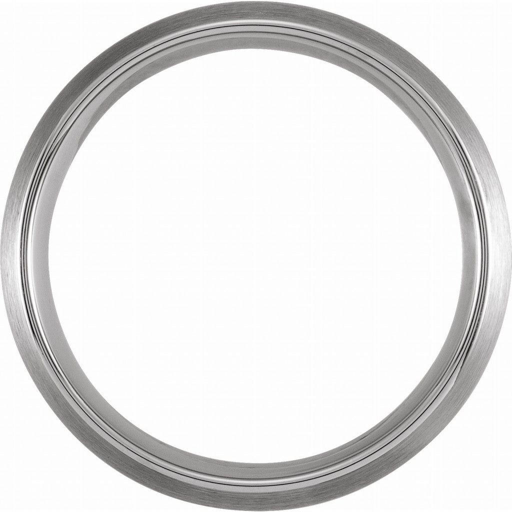 Tungsten 8mm Domed Band with Satin Finish