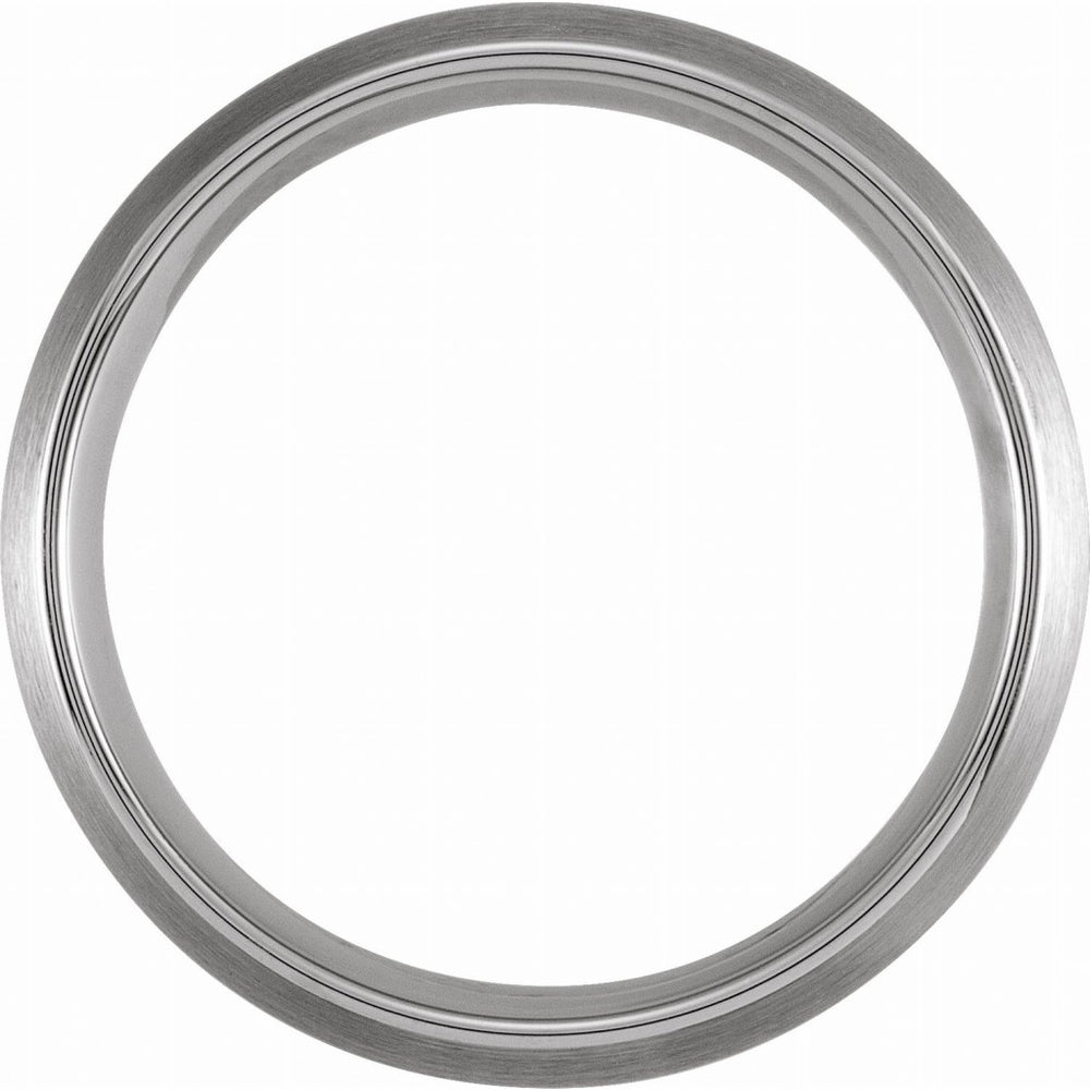 Tungsten 8mm Domed Band with Satin Finish