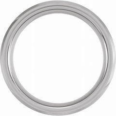 Tungsten 8mm Beveled-Edge Band with Acacia Wood Inlay