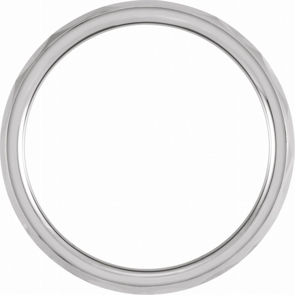Tungsten 8mm Faceted Band