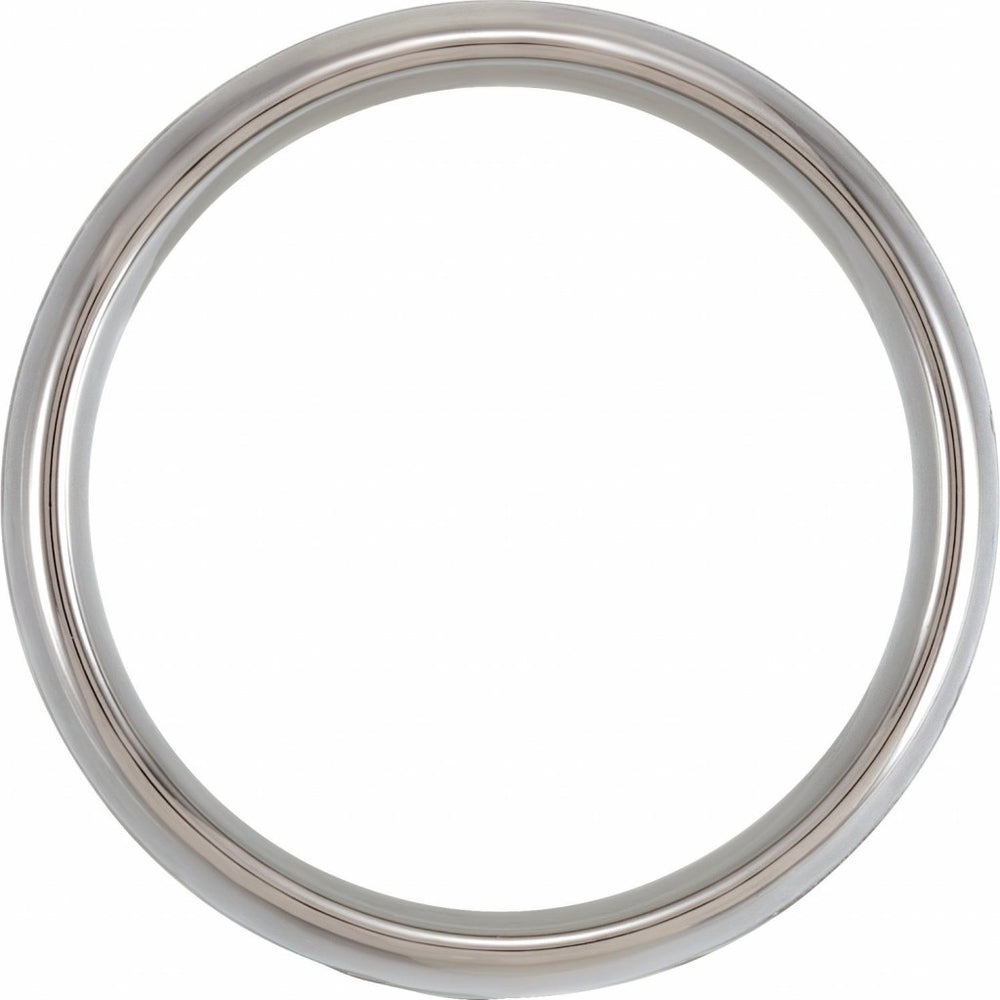 Tungsten 8mm Domed Band with Pearl Shell Inlay
