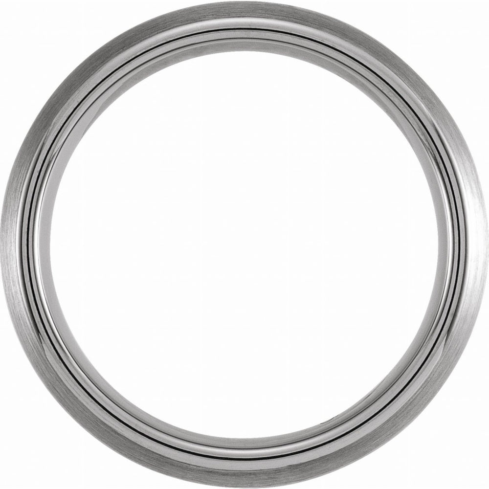 Tungsten and 18K Yellow Gold PVD 6mm Domed Band