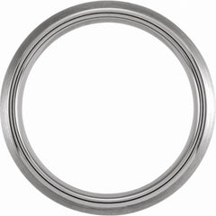 Tungsten and 18K Yellow Gold PVD 6mm Domed Band