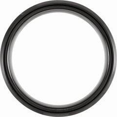 Black and Blue PVD Tungsten 8mm Grooved Band