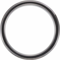 Black PVD Tungsten 6mm Beveled Edge Band