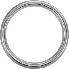 Tungsten 6mm Rounded Edge Domed Sandblasted Band