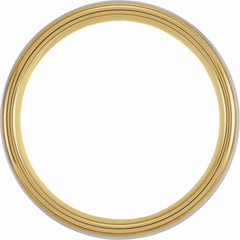 18K Yellow Gold PVD Tungsten 6mm Flat Edge Band