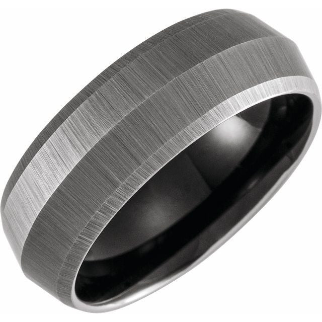 Tungsten 8mm Knife Edge Band with a Satin Finish