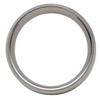 Tungsten 8mm Beveled-Edge Band with Black Carbon Fiber Center