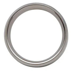 Tungsten 8mm Beveled-Edge Band with Black Carbon Fiber Center
