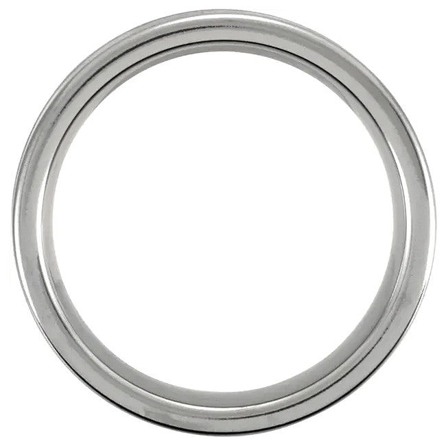 Tungsten 8mm Flat Band with a Satin Finish Center