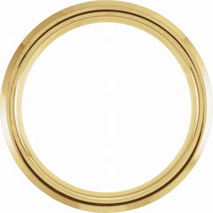 Tungsten 8mm Beveled-Edge Band with Walnut Wood Inlay