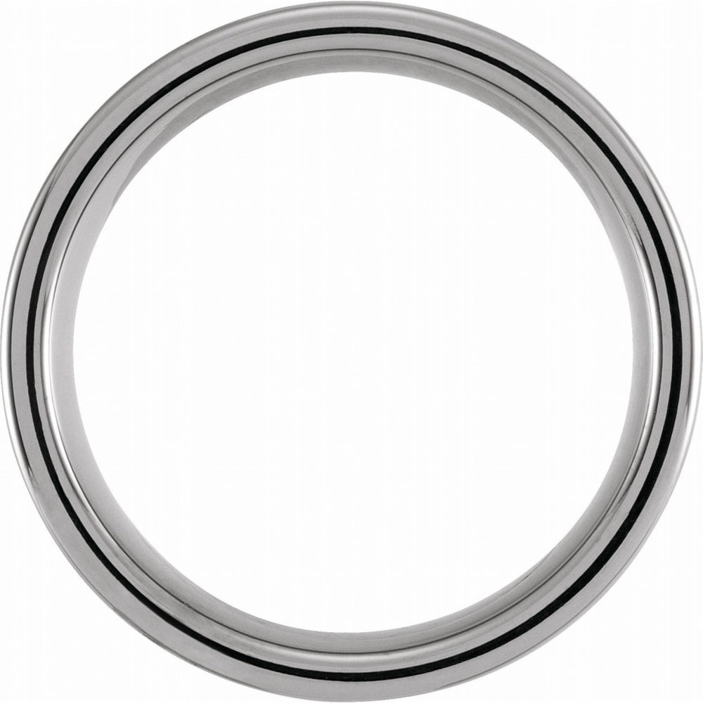 Tungsten 8mm Grooved Band with a Hammer Finish