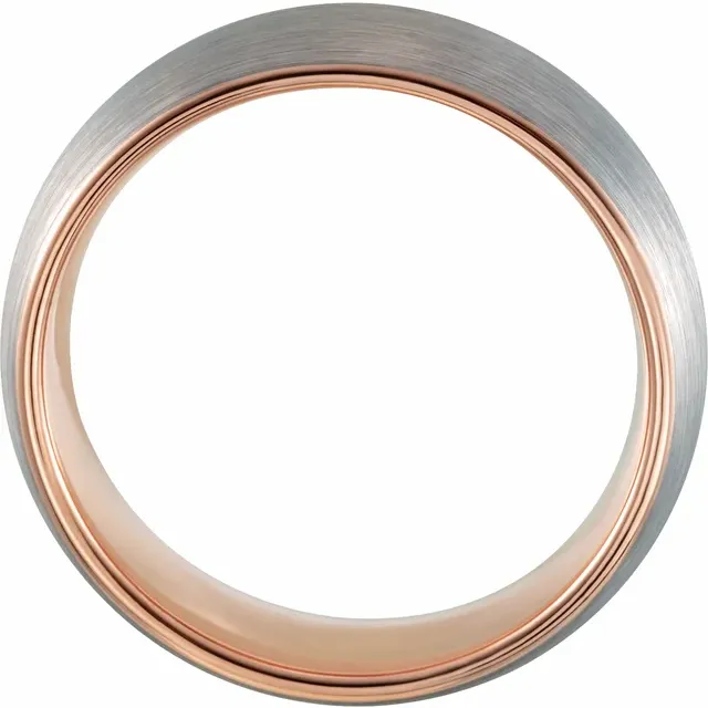 Band with 18K Rose Gold PVD and Satin Finish