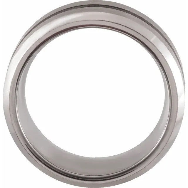 Tungsten 8 mm Grooved Band with Satin Finish