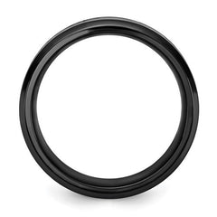 Black Zirconium with Imitation Opal Inlay 8mm Band