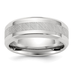 Titanium Polished with Brushed Center 8mm Band